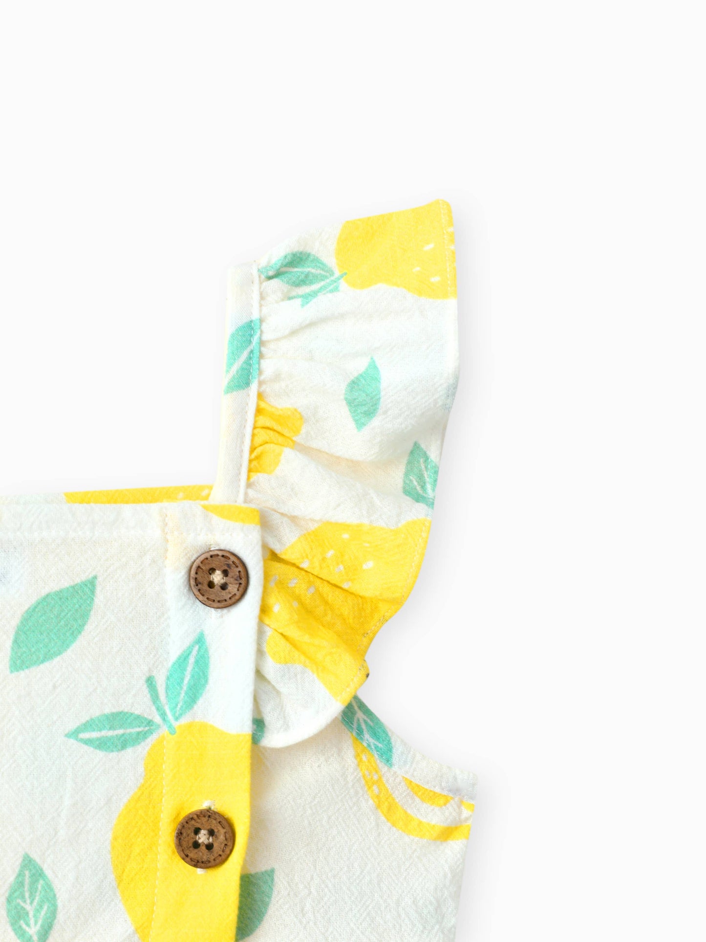1pc Baby Girl Plaid&Lemon&Fruit Sweet Dress