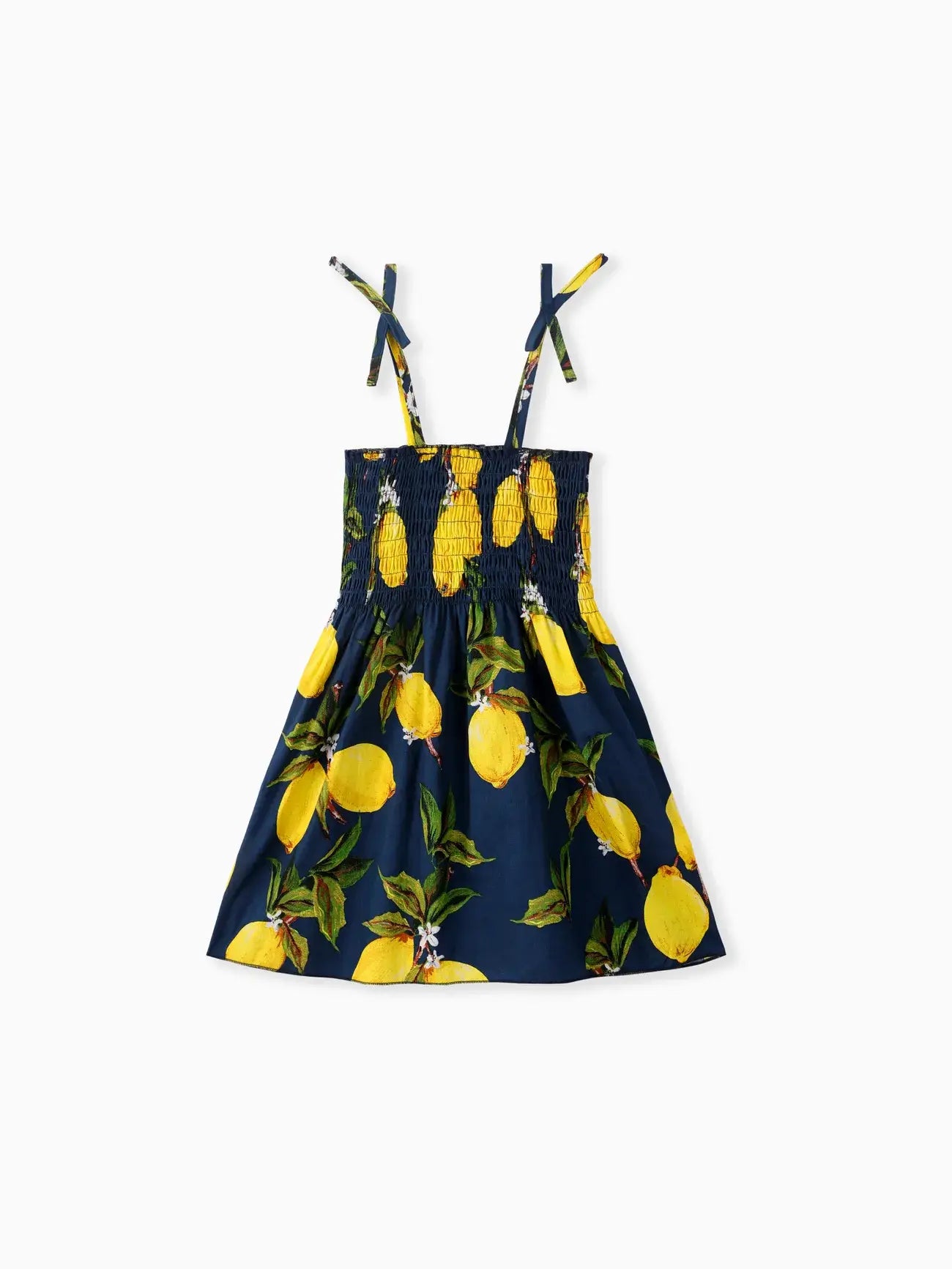 Toddler Girl 100% Cotton Sweet Sunflower Print Smocked Dress