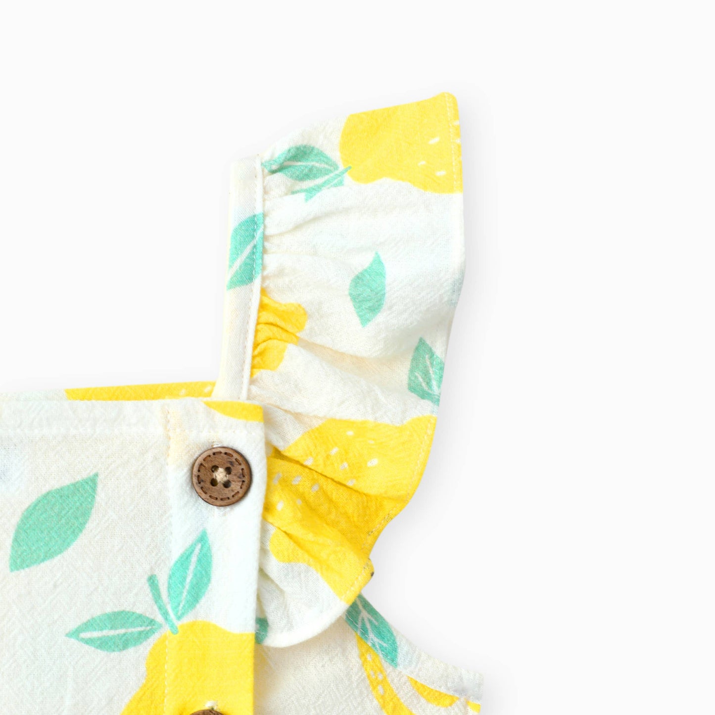 1pc Baby Girl Plaid&Lemon&Fruit Sweet Dress