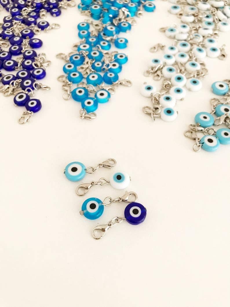 Blue Evil Eye Charm, Evil Eye Keychain Accessories, Evil Eye With Lobster Clasp