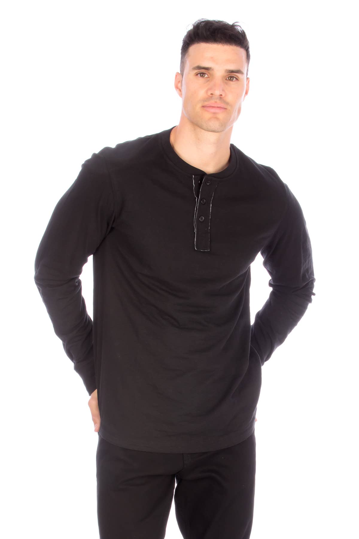 Hawk's Bay Long Sleeve Henley T-Shirt