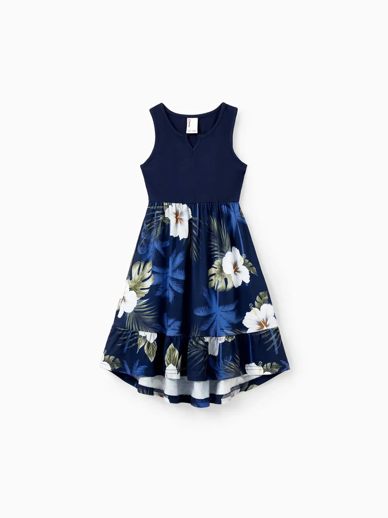 Toddler or Kid Girl Floral Splicing Sleeveless Dress