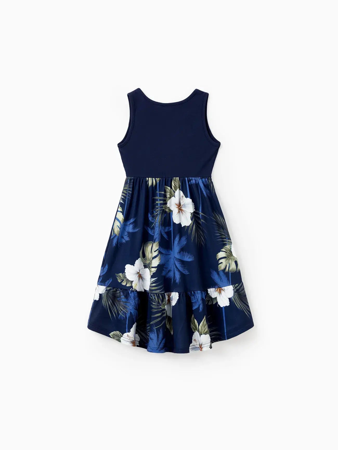 Toddler or Kid Girl Floral Splicing Sleeveless Dress
