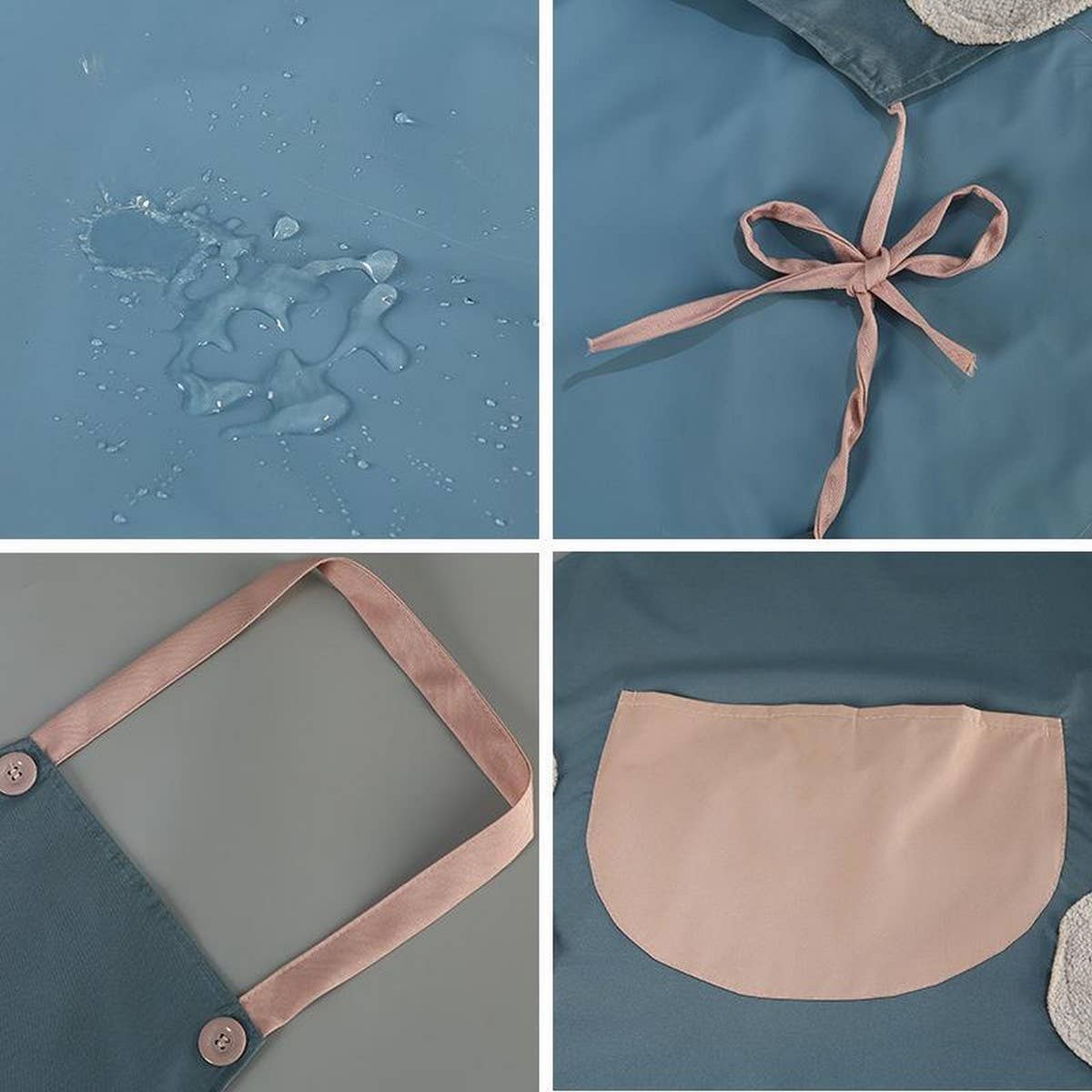 Coffee Girl Print Summer Thin Apron with pockets