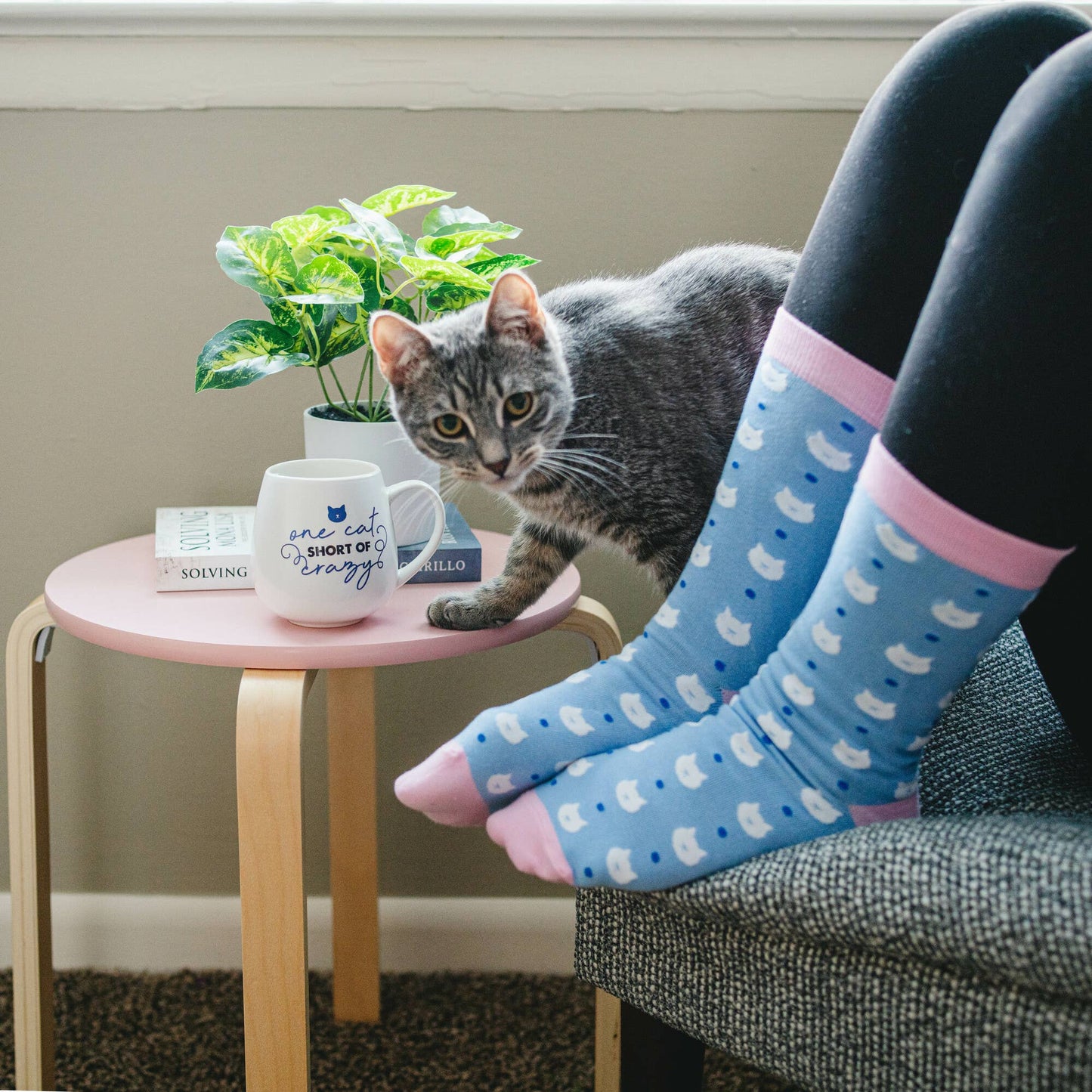 Cat - 15.5 oz Mug and Sock Set