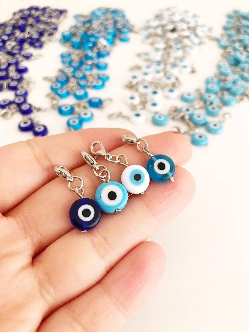 Blue Evil Eye Charm, Evil Eye Keychain Accessories, Evil Eye With Lobster Clasp