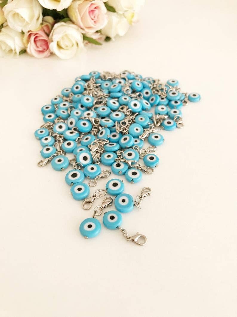 Blue Evil Eye Charm, Evil Eye Keychain Accessories, Evil Eye With Lobster Clasp