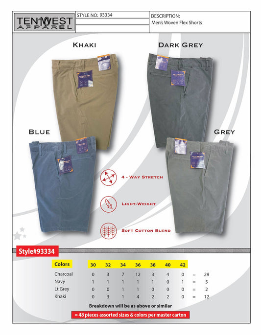 Mens flex woven shorts
