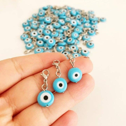 Blue Evil Eye Charm, Evil Eye Keychain Accessories, Evil Eye With Lobster Clasp