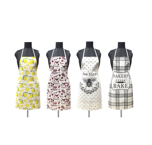 All Seasons Printed Aprons Khaki Canvas