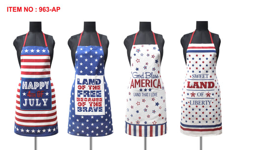 Americana Patriotic Printed Cotton Aprons